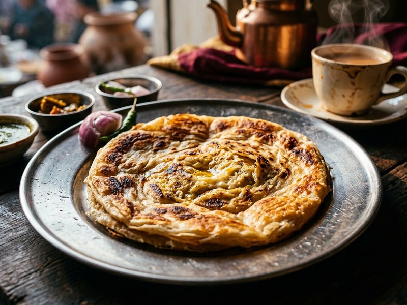 Anda Paratha — Egg sealed inside hot dough — the perfect morning start.